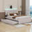 Teddy Fleece Full Size Upholstered Platform Bed with Trundle-93618194