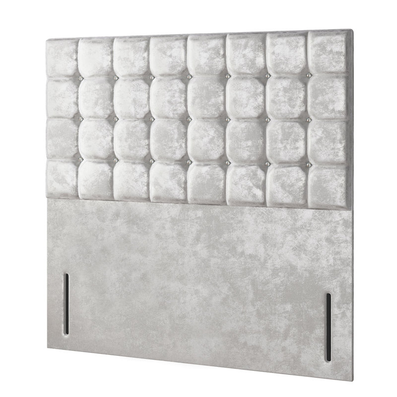 Rochester Upholstered Headboard, Kingsize (5'), Silver