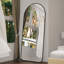 Miroir arqué pleine longueur 71 po x 32 po pour miroir de plancher surdimensionné pour grand lit