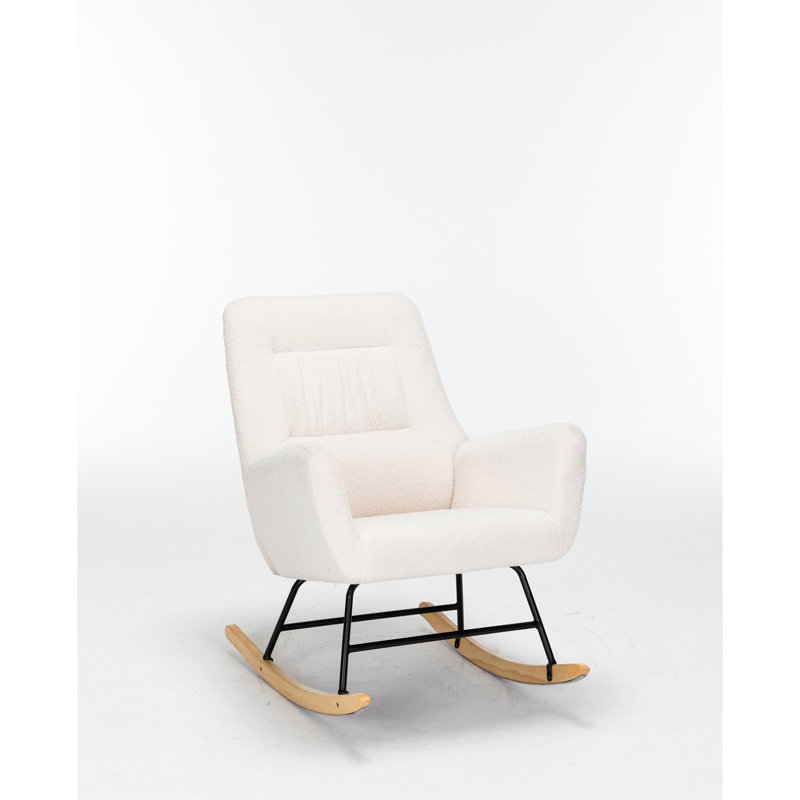 Chaise berçante, chaise berçante, fauteuil à bascule rembourré avec dossier haut, chaise berçante et fauteuil inclinable