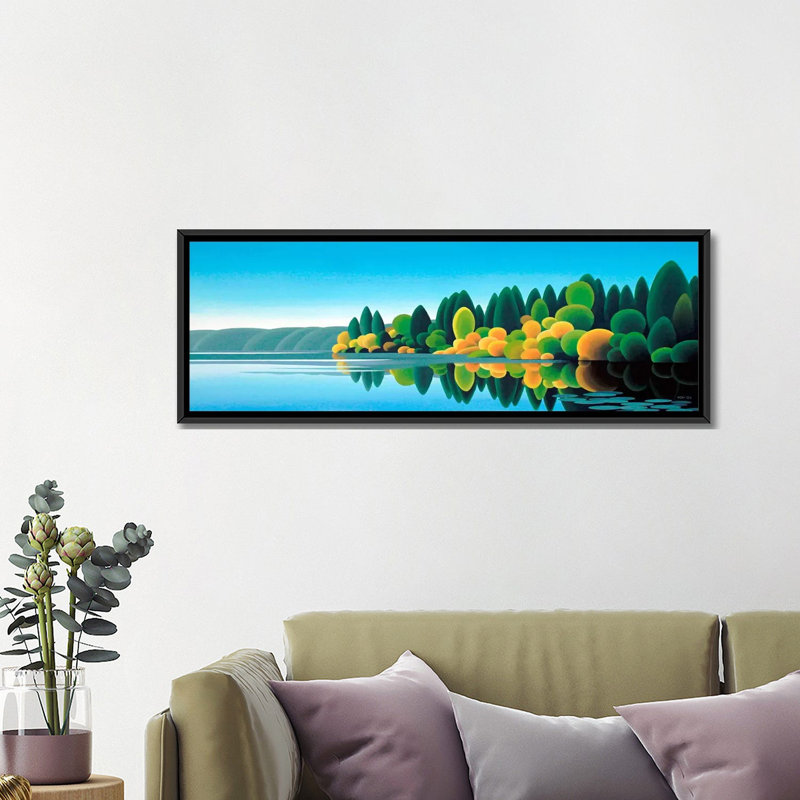 « prospect lake » par reproduction d’art sur toile Ron Parker, H 16 po x l 48 po x P 1,5 po, Toile avec cadre noir