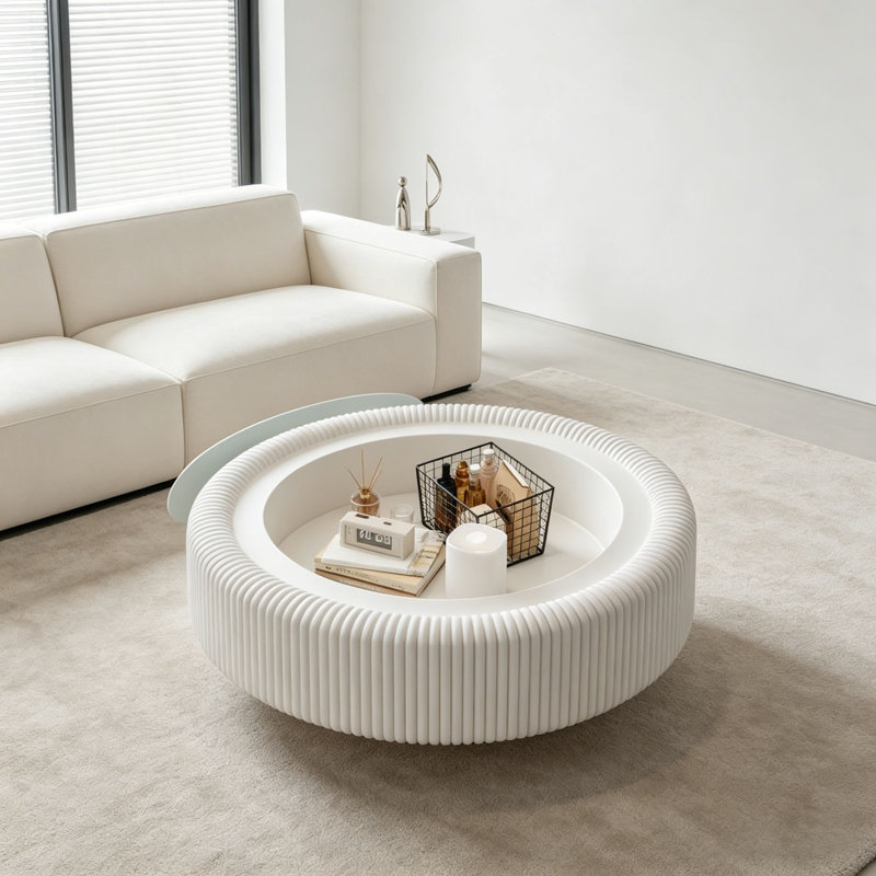 Table basse 31,5 po, Blanc