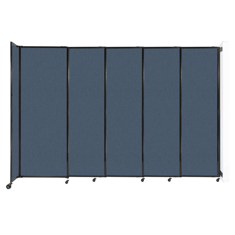 Cloison coulissante 5 pi, H 90 po x l 135 po x P 33 po, Gris foncé