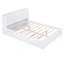 Grand lit plateforme avec rangement et tablettes gigognes TG, blanc