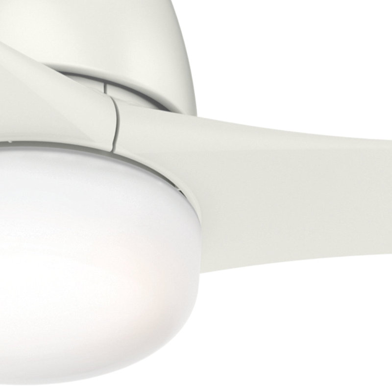 137cm Ceiling Fan with Light Kit, Fresh White, Fresh White