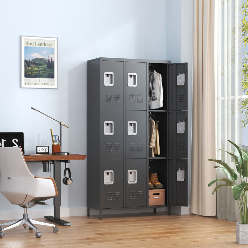 Armoire de rangement 9 casiers avec serrure