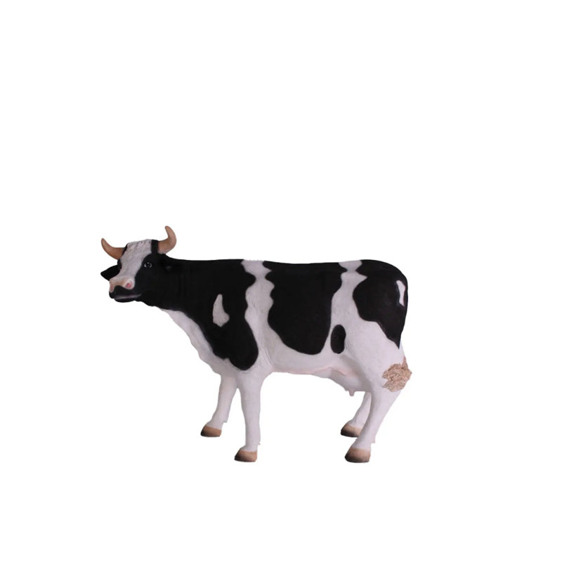 Petite statue de vache Holstein
