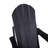 Outdoor Adirondack Chair, Foldable With Dual Cup Holder, Composite Material With Wood Texture, Black-531226008