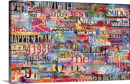 «Metromix XXV III» par Bellemy, impression, H 15 po x l 24 po x P 1,5 po, Toile
