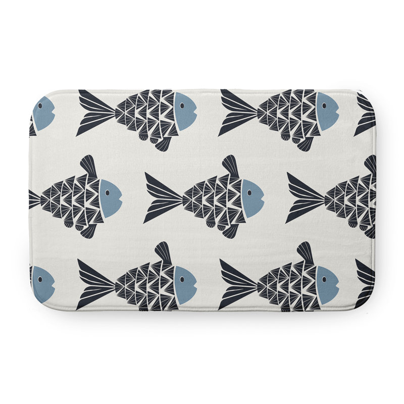 Tapis de bain Beach, Bleu, L 21 po x L 34 po