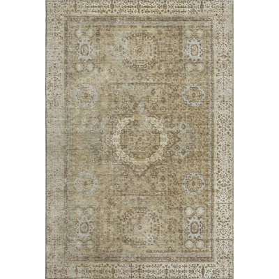 Premium Machine Washable Lubbers AMF1740 Border Rug
