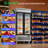 40" 33.5 Cu. Ft. Commercial Display Refrigerator Merchandiser Beverage Cooler - 2 Glass Doors, Stainless Steel