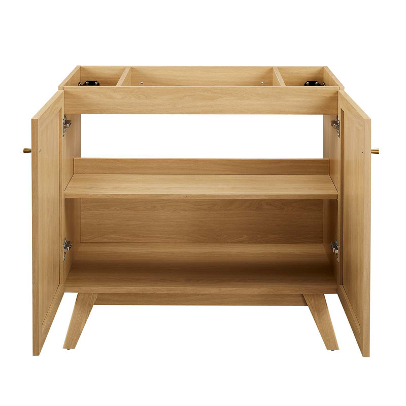 Base de meuble-lavabo simple 35 po Modway Soma seulement, Chêne