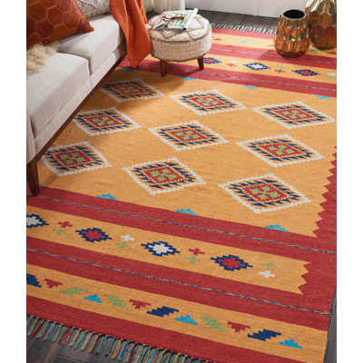 Tapis jaune bohémien Farrah
