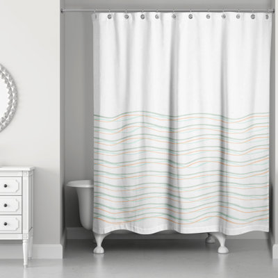 Perine Striped Shower Curtain