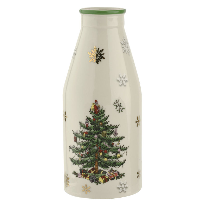 Spode Christmas Tree 2Pc Cookies Santa Plt & Bottle