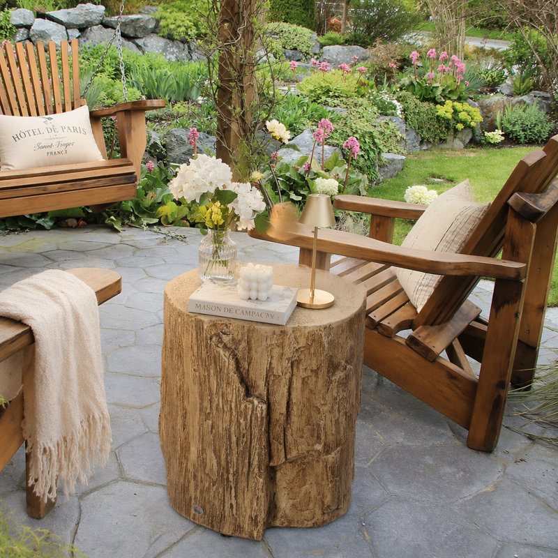 HOMCOM Tree Stump Stool