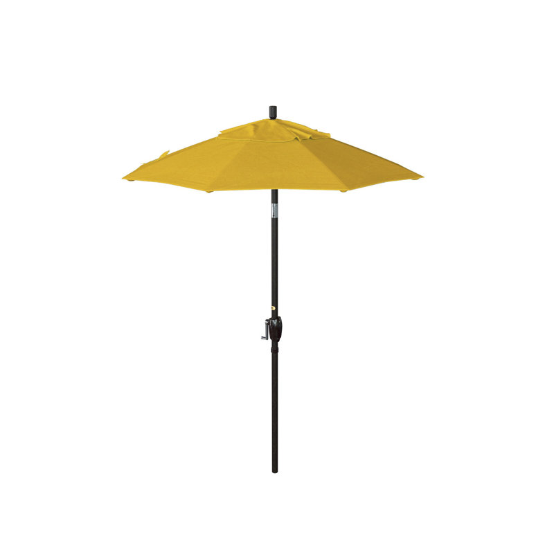 Parasol de marché 6 pi Jelinek, Toile Sunbrella® jaune tournesol, Bronze