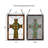 18"H Celtic Cross Stained Glass Window Panel