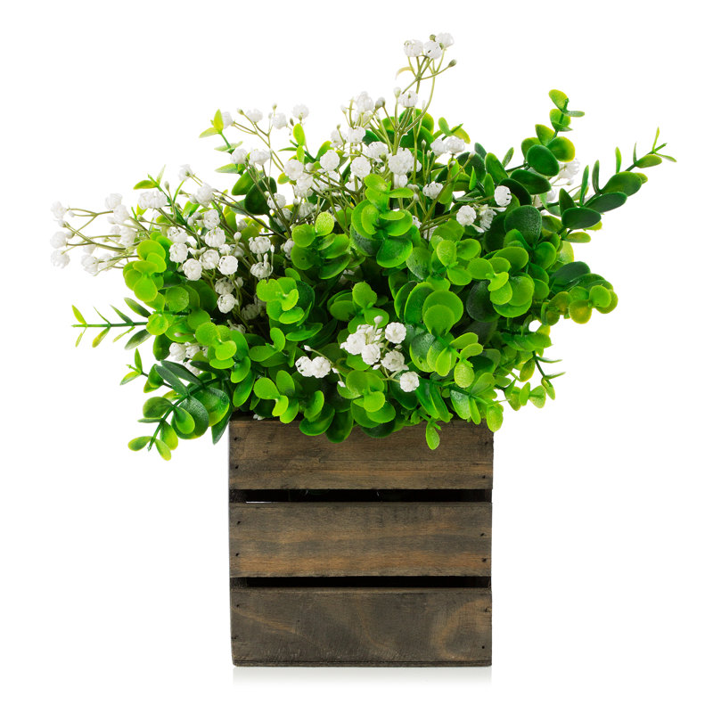Herbe d'eucalyptus artificiel 10 po en pot