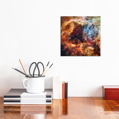 A Stellar Nursery Known As R136 In The 30 Doradus Nebula by Stocktrek Images - Wrapped Canvas Print