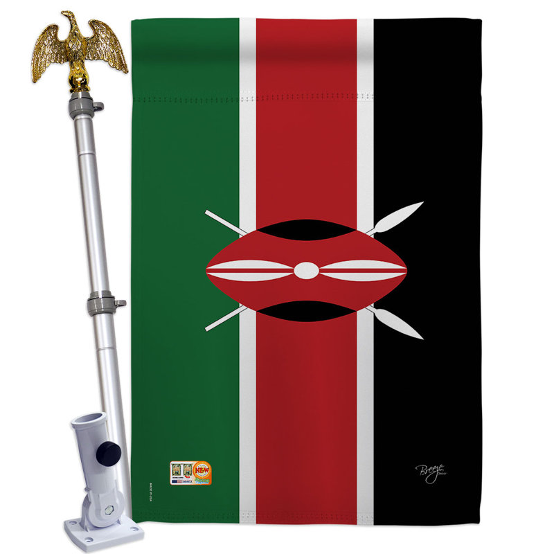 Double Sided 40'' H x 28'' W Polyester Flag Set
