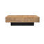 Table basse 59 "en bois massif naturel et noir 59"