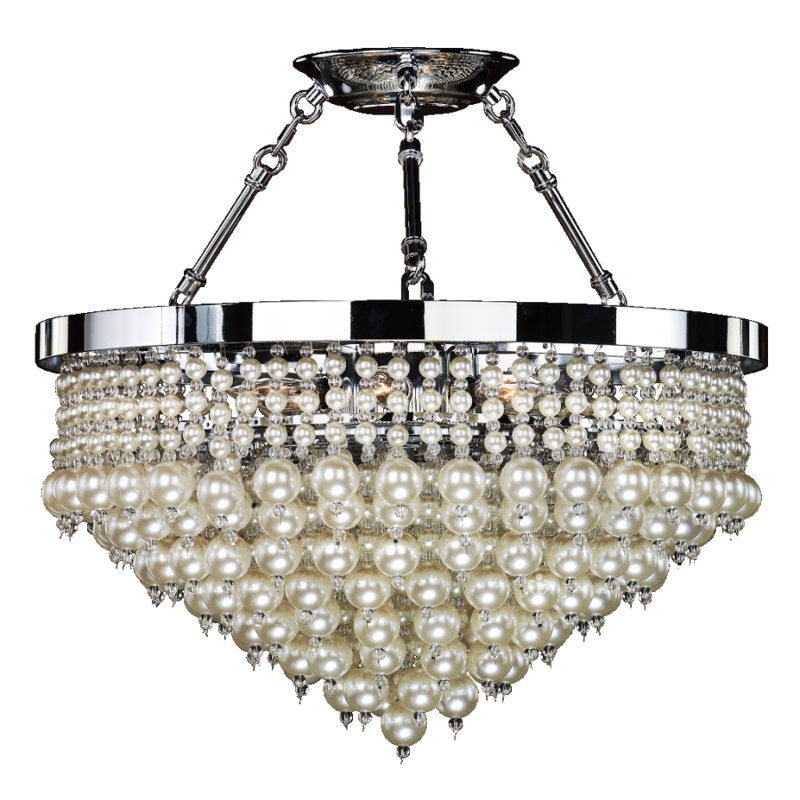 Plafonnier semi-encastré à plusieurs niveaux lustre style, H 18,5 po x l 19 po xP 19 po