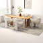 Ensemble de salle à manger rectangulaire moderne avec chaises rembourrées avec dossier et accoudoirs-2063240726-2063240938-2063240940