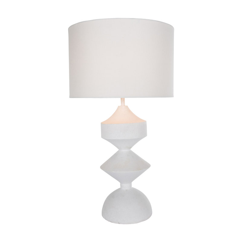 Maddox Resin Table Lamp, White