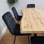 Wooden Brown Dining Table with Bench and 4 Velvet Chairs  Dining Room Furniture-185369971