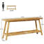 Console, table d'entrée en bois avec tablette de rangement ouverte-117361921