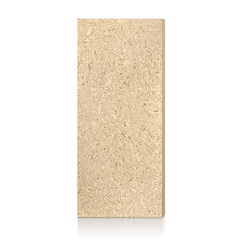 Dalle de porte intérieure en placage creux à noyau lisse brun clair, 38 po x 80 po
