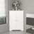 Floor Corner Cabinet With 2 Doors And Adjustable Shelves, Freestanding Narrow Organizer For Bathroom, Kitchen, Living Room, Or Bedroom