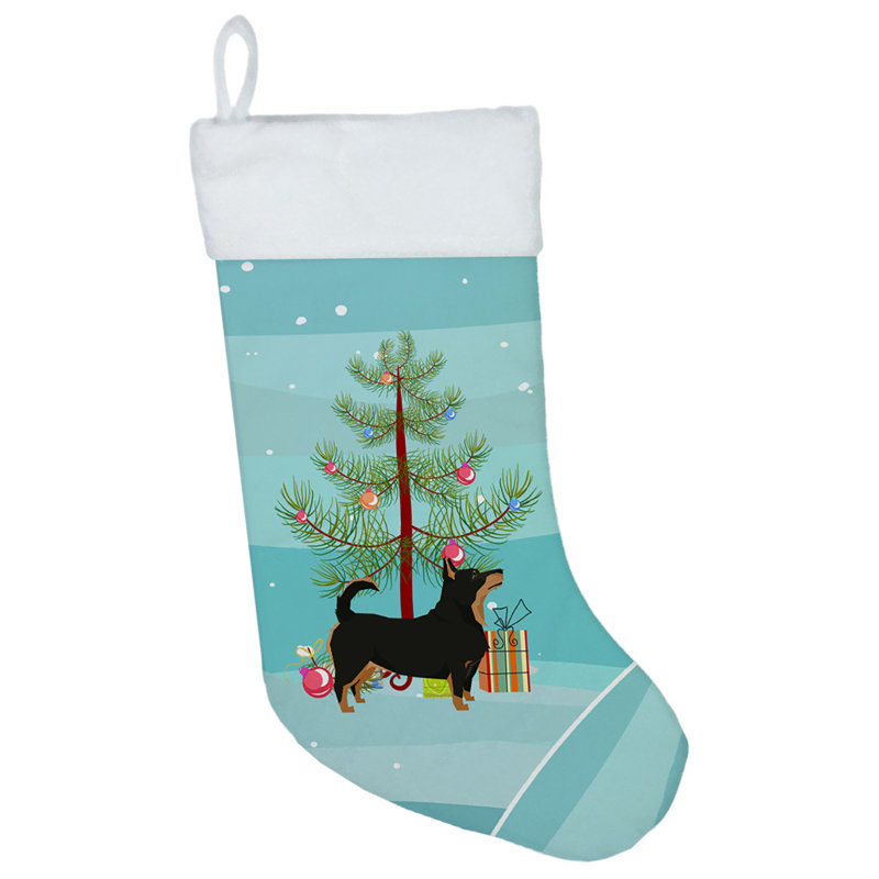 Chaussette de noël joyeux de noël, Lancashire terrier