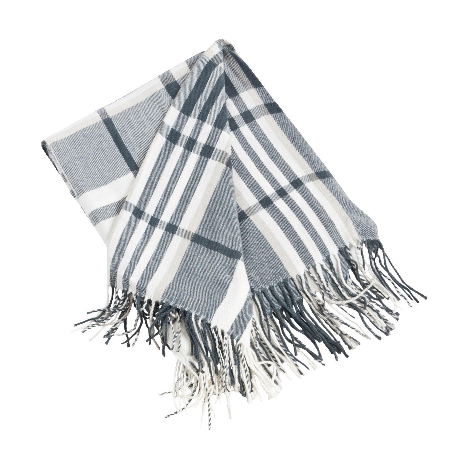 Sevan Collection Hand Woven Throw Blanket, Gray