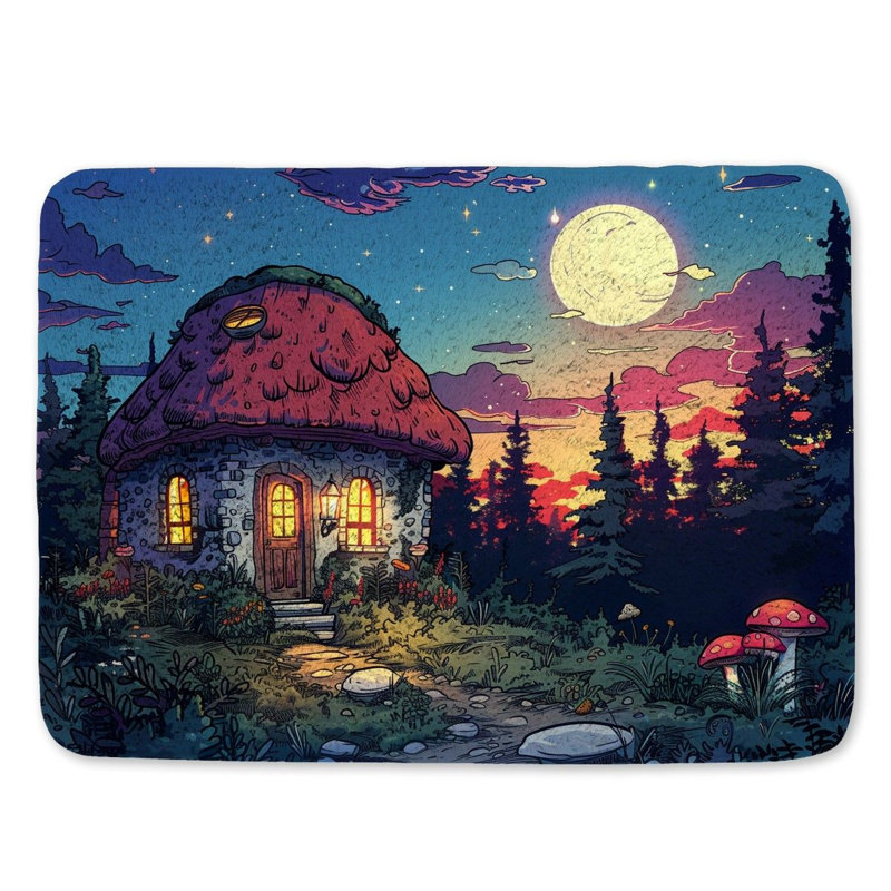 Wetzler Microfiber / Microsuede Non-Slip Bath Mat, 17"W x 24"L