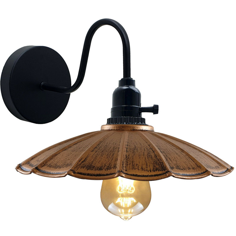Langston Armed Sconce, Brushed Copper