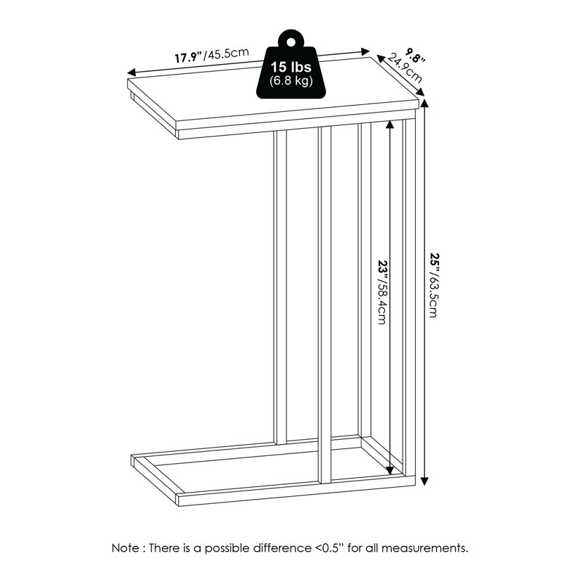 Table de bout Cuddington C, Gris