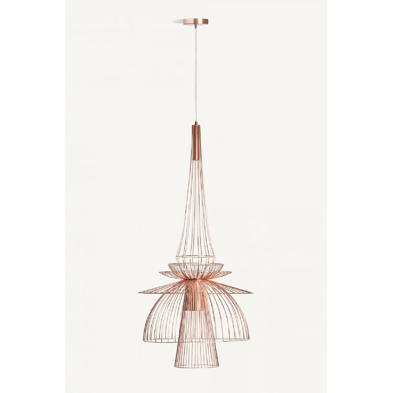 Lustre art déco en cuivre