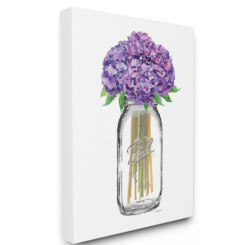 «Fashion Designer Flower Jar Mauve», impression, H 20 po x l 16 po, Toile tendue