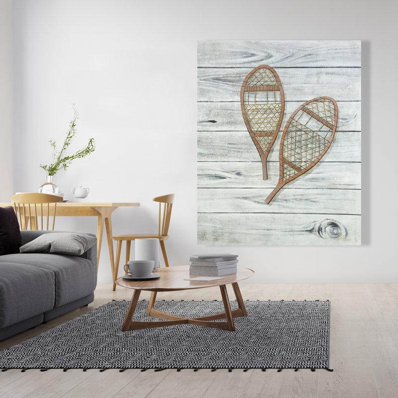 Raquettes à neige - Toile de salon brune pour la maison | Art élégant