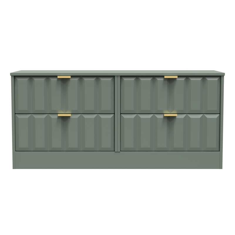 115cm W 4 - Drawer Chest of Drawers, Reed Green
