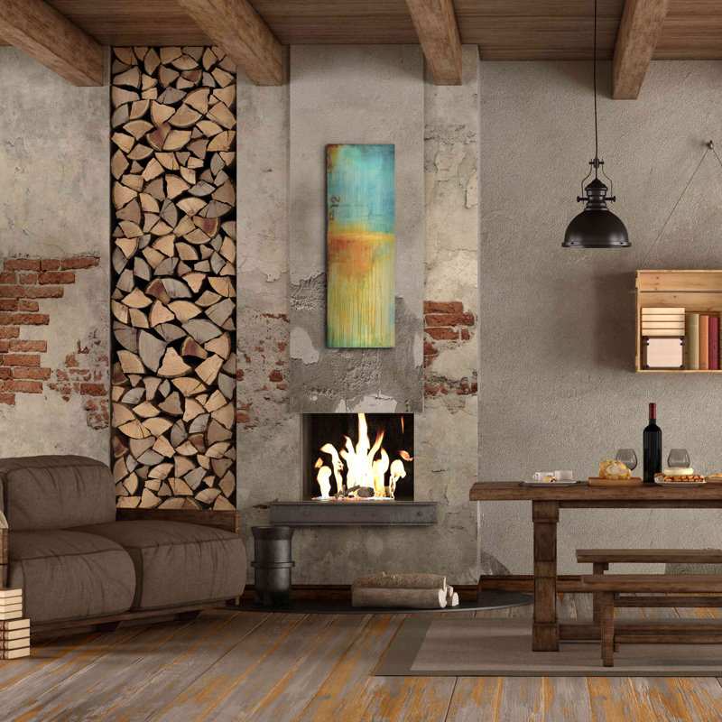 Art mural en métal Brayden Studio «Lazy Sunday II» par Erin Ashley, H 48 po x l 16 po
