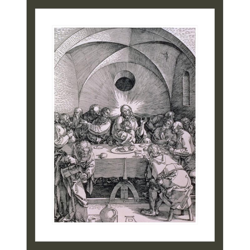La Cène de la série «Great Passion» par Albrecht Dürer, impression giclée sur cadre, H 29,5 po x l 23,2 po
