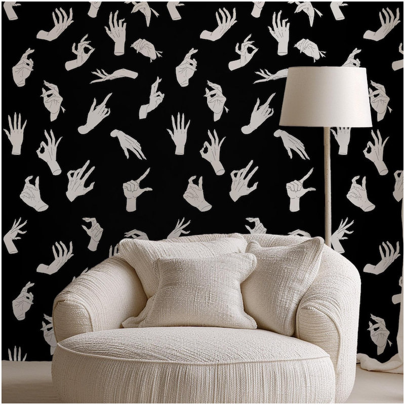 Black Gothic Hands Wallpaper