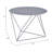 Gray Metal Display Accent Table With Round Surface And Stylish Triangle Leg Supports Tabletop Legs For Living Room-348002325