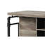 Table haute de comptoir, finition chêne antique et gris sable, 61 cm (L) x 150 cm (l) x 91 cm (H), métal, îlots et dessertes de cuisine, gris, chêne