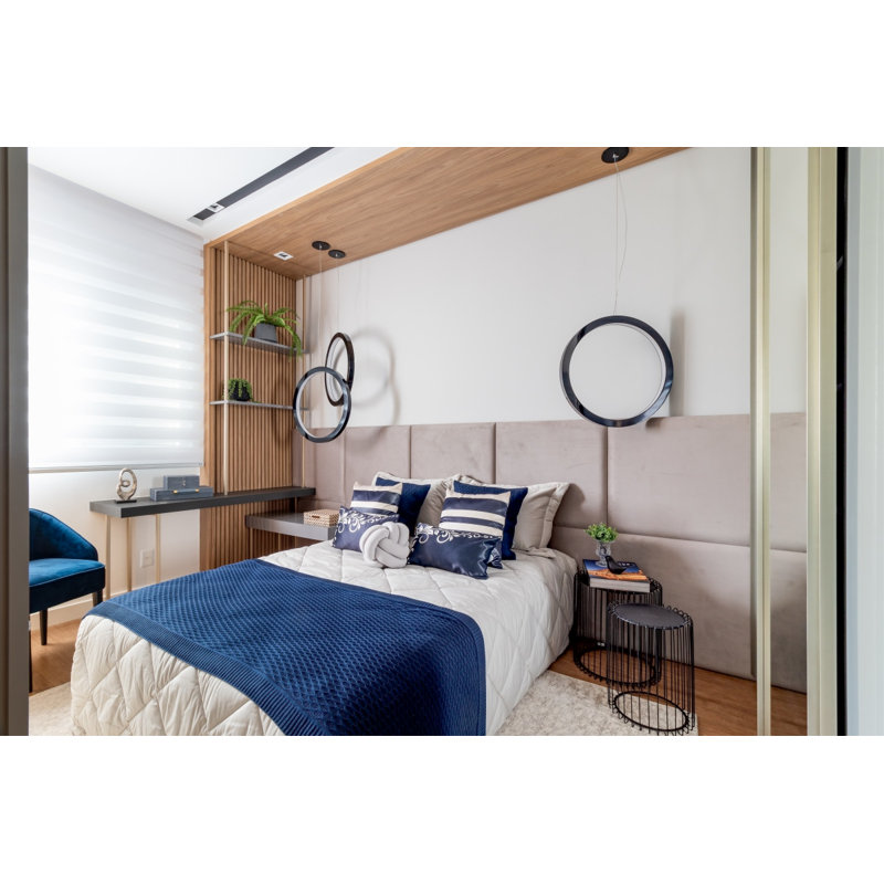 Maple Wood LED Circle Pendant Light with Acrylic Diffuser