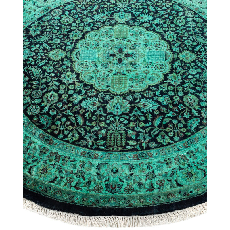 Fine Vibrance One-of-a-Kind 4' 7" X 4' 7" Hand Knotted Area Rug